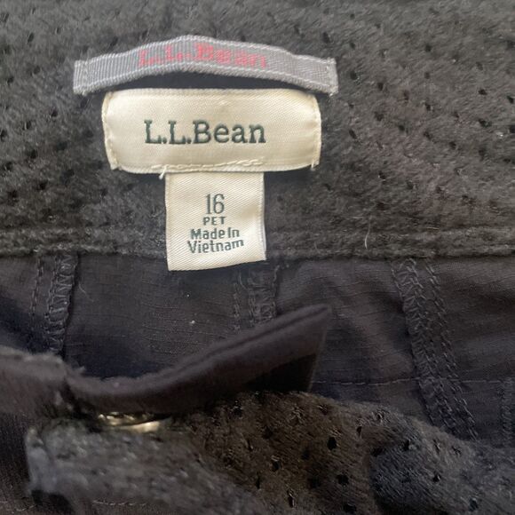 LL Bean Pants Womens 16 Petite Hiking Outdoor Athletic Utility Lightweight - Picture 2 of 8